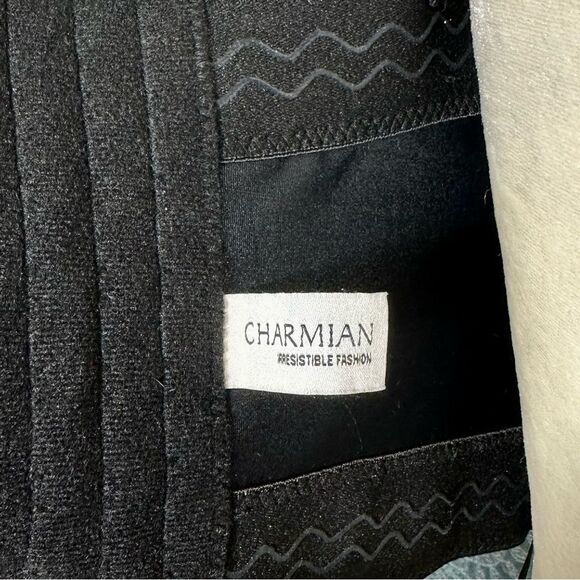 Charmian Vegan Leather Bustier Corset Top Sz XL - Picture 6 of 9